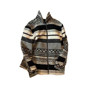 Forever 21 Fleece Zip Up Native American Jacket Mens M
